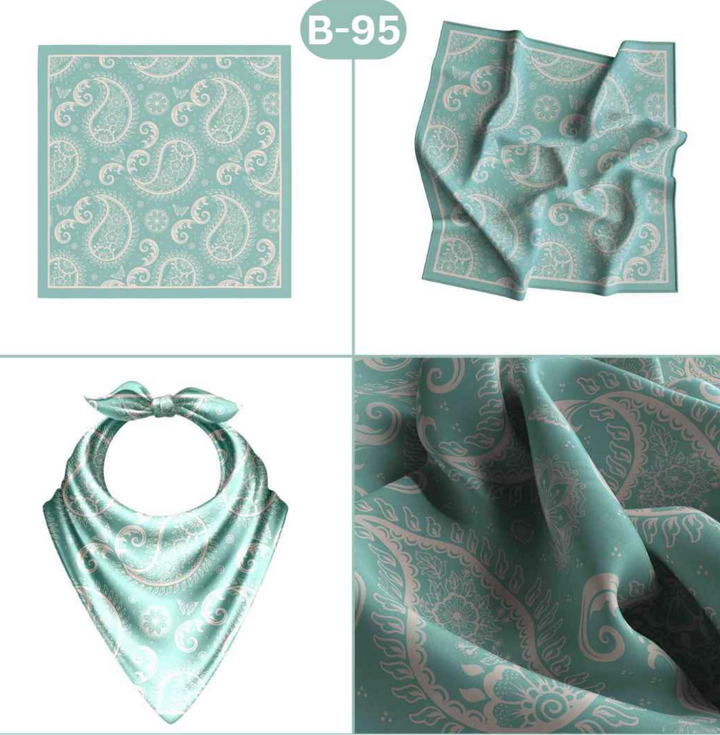 Mint Paisley Whisper Scarf