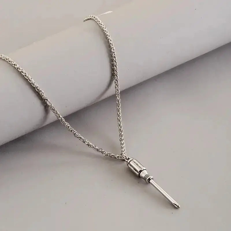 Screw You Silver Bold Chain - Salty Accessories