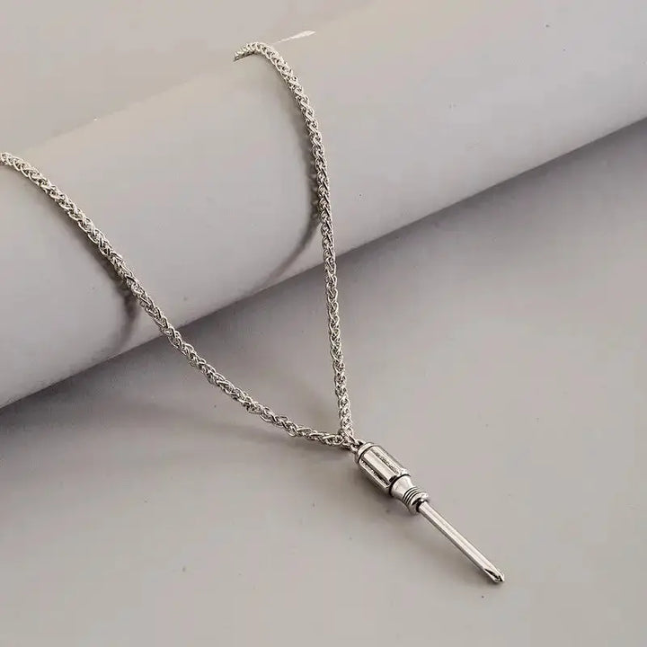 Screw You Silver Bold Chain - Salty Accessories