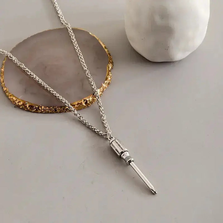 Screw You Silver Bold Chain - Salty Accessories