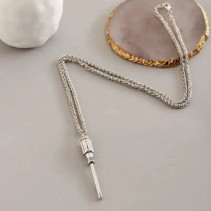Screw You Silver Bold Chain - Salty Accessories