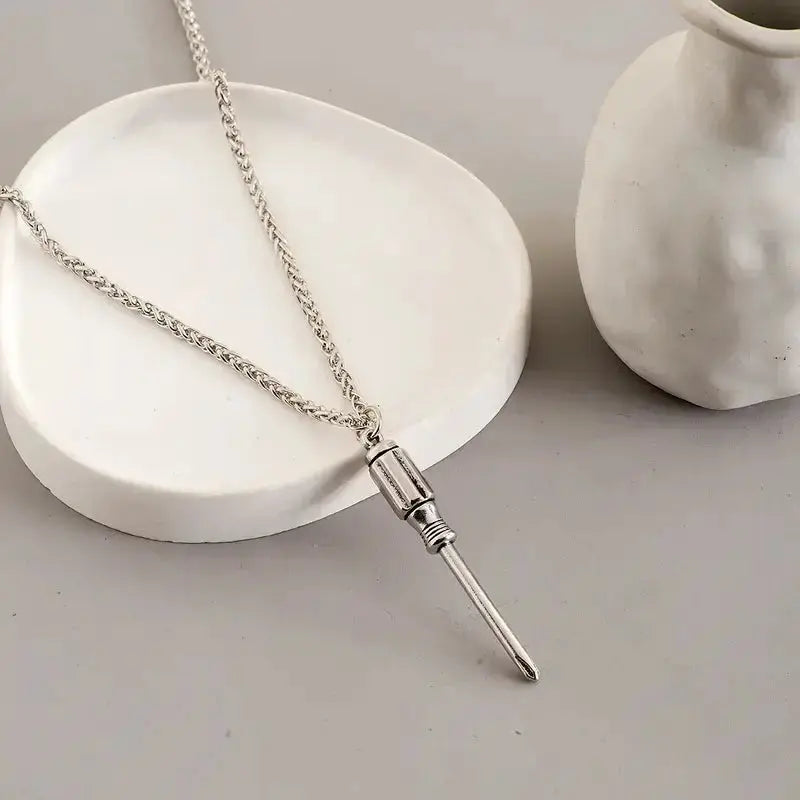 Screw You Silver Bold Chain - Salty Accessories