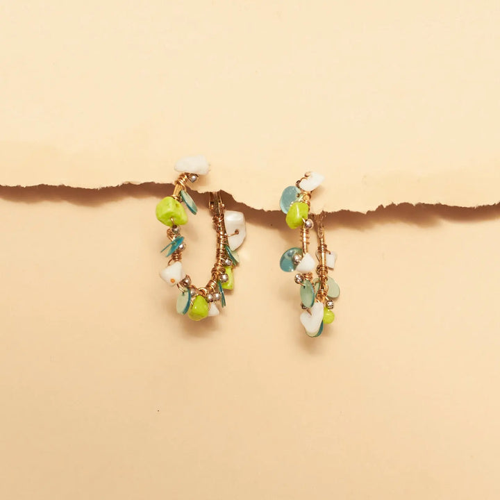 Seashell Cascade Hoops - Salty Accessories