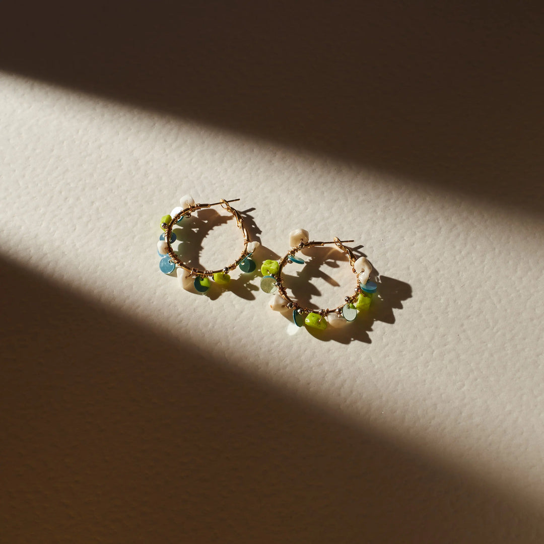 Seashell Cascade Hoops - Salty Accessories