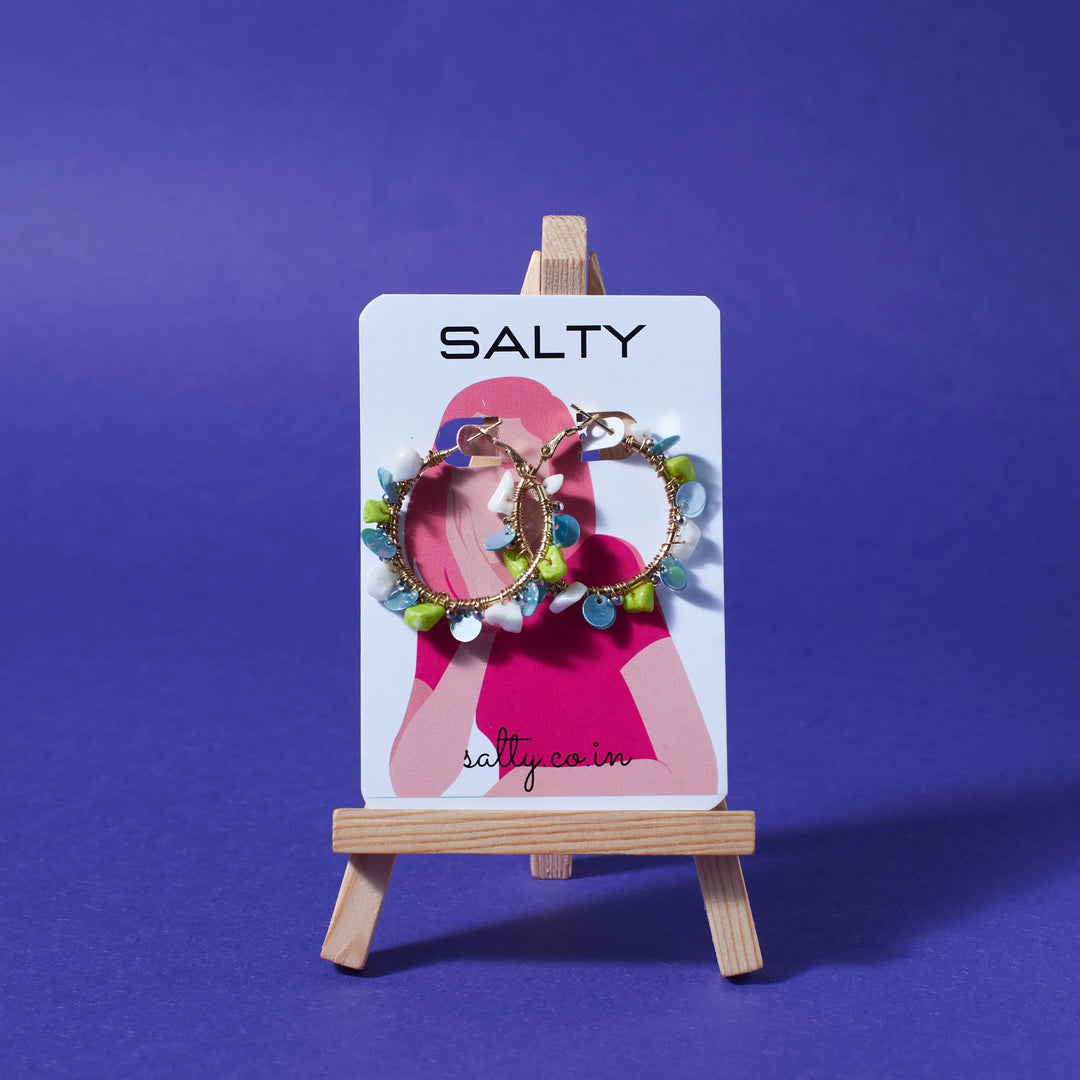 Seashell Cascade Hoops - Salty Accessories