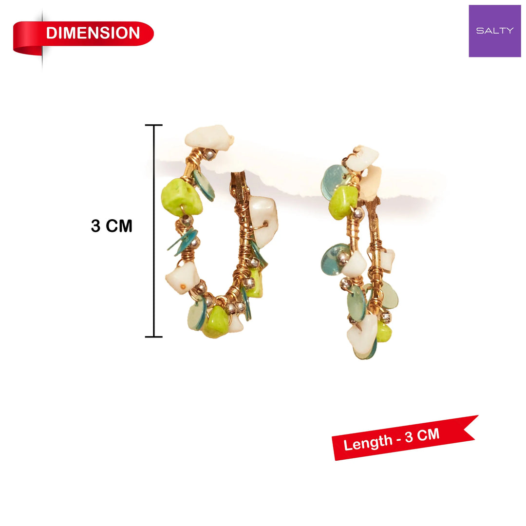 Seashell Cascade Hoops - Salty Accessories