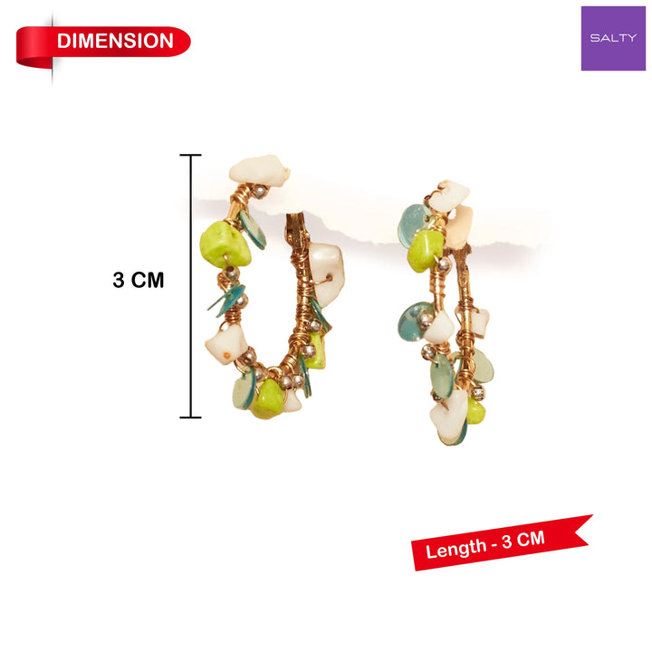 Seashell Cascade Hoops - Salty Accessories