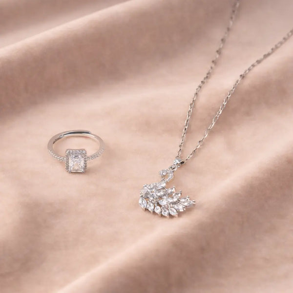 Serene Hamsa and Solitaire Jewellery Combo