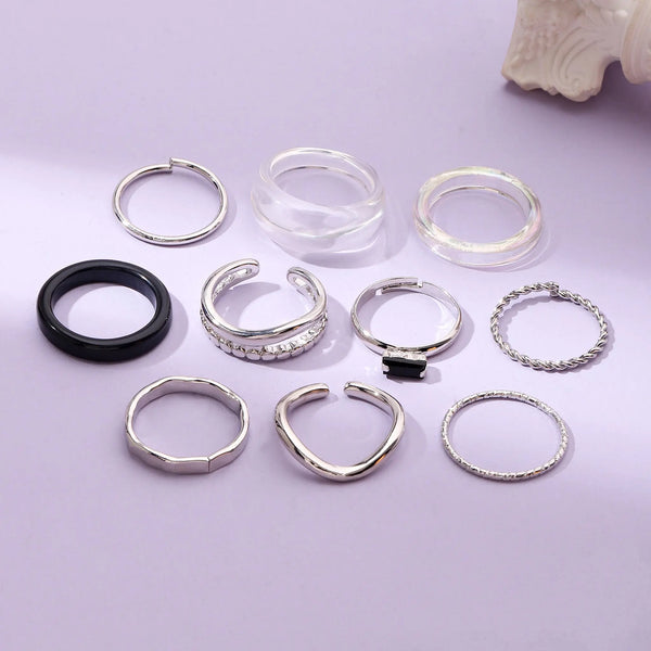 Set Of 10 Stackable Harmony Rings