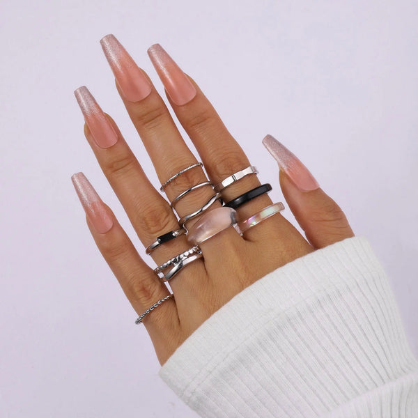Set Of 10 Stackable Harmony Rings