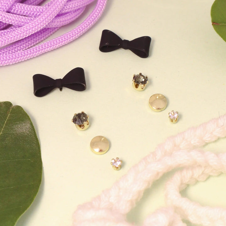 Set Of 4 Bow Earrings - Salty Accessories
