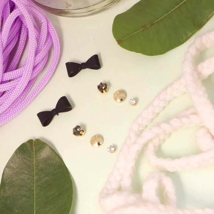Set Of 4 Bow Earrings - Salty Accessories