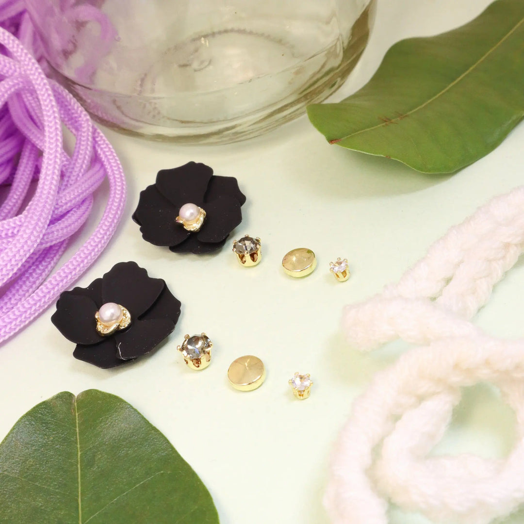 Set Of 4 Garden Diamond Earrings - Salty Accessories