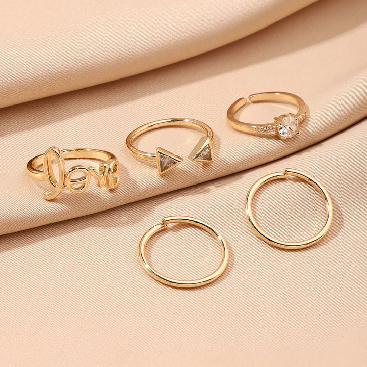 Set Of 5 Alexa Rings | Salty
