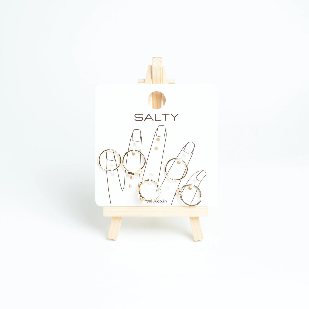 Set Of 5 Alexa Rings | Salty