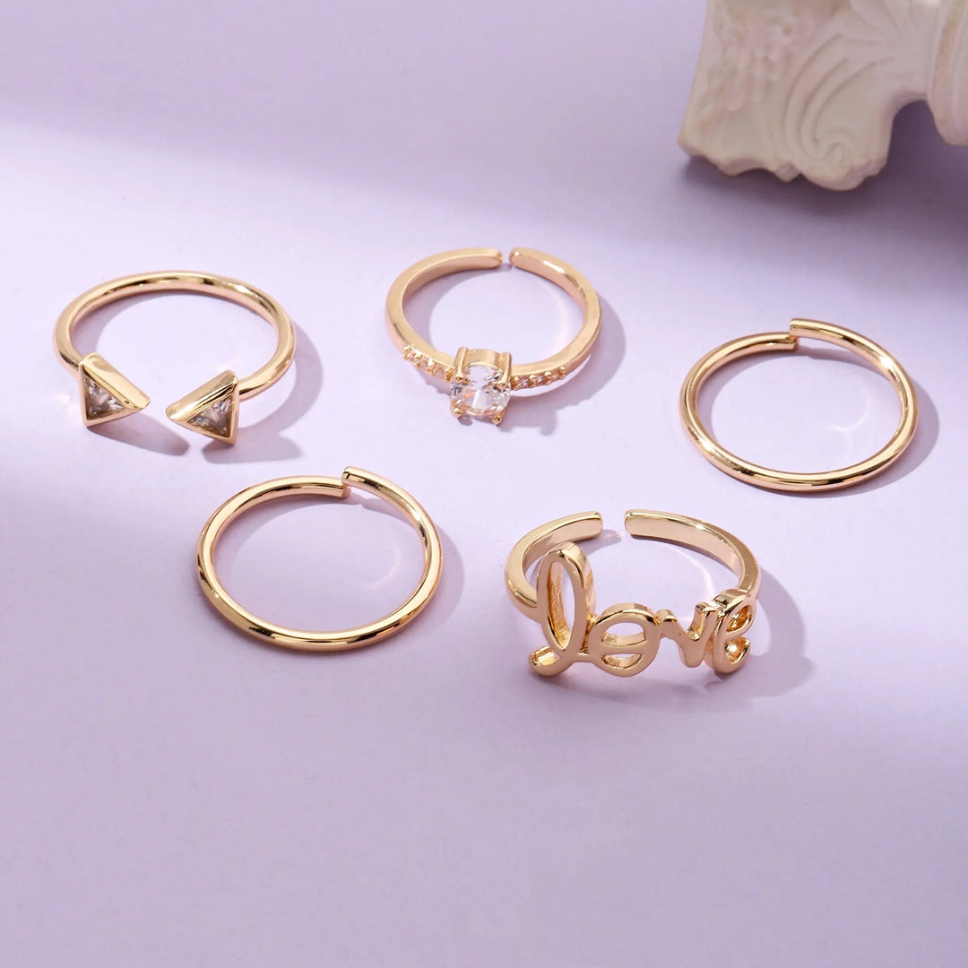 Set Of 5 Alexa Rings | Salty
