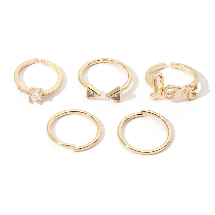 Set Of 5 Alexa Rings | Salty