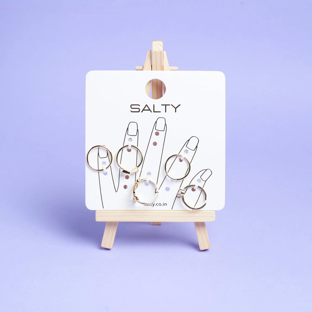 Set Of 5 Alexa Rings | Salty