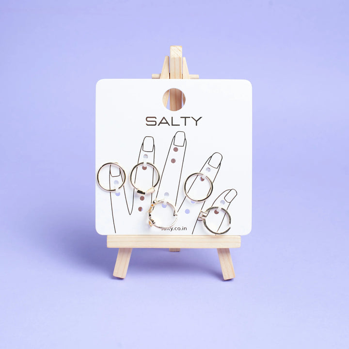 Set Of 5 Alexa Rings | Salty