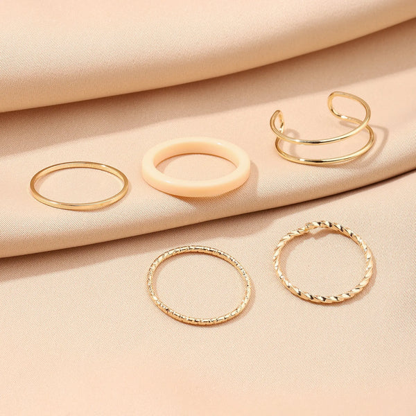 Set Of 5 Dynamo Duos Rings