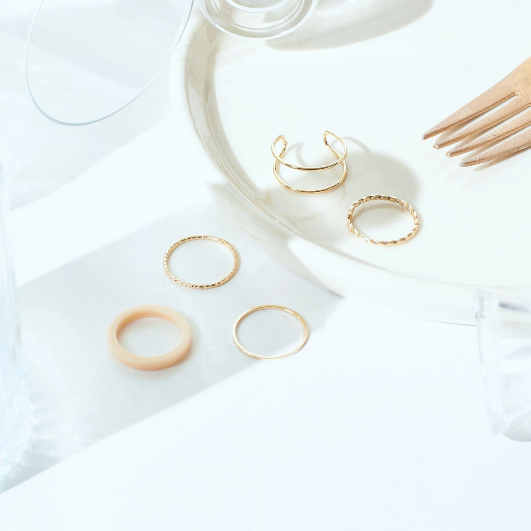 Set Of 5 Dynamo Duos Rings | Salty