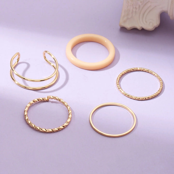 Set Of 5 Dynamo Duos Rings | Salty