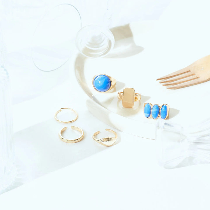 Set Of 6 Streetwise Rings | Salty