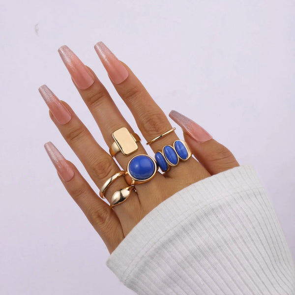 Set Of 6 Streetwise Rings