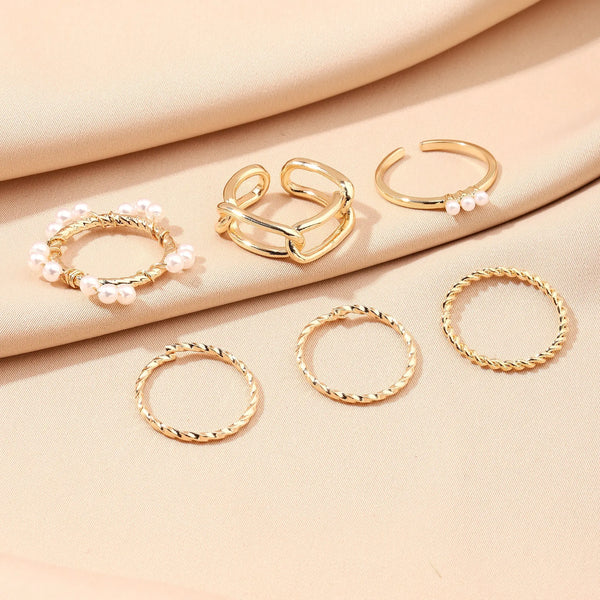 Set Of 6 Vortex Vogue Rings