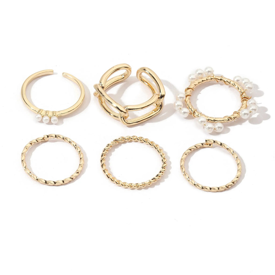 Set Of 6 Vortex Vogue Rings | Salty