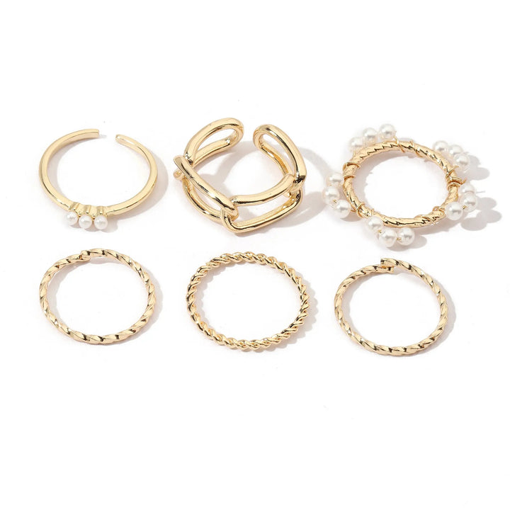 Set Of 6 Vortex Vogue Rings | Salty