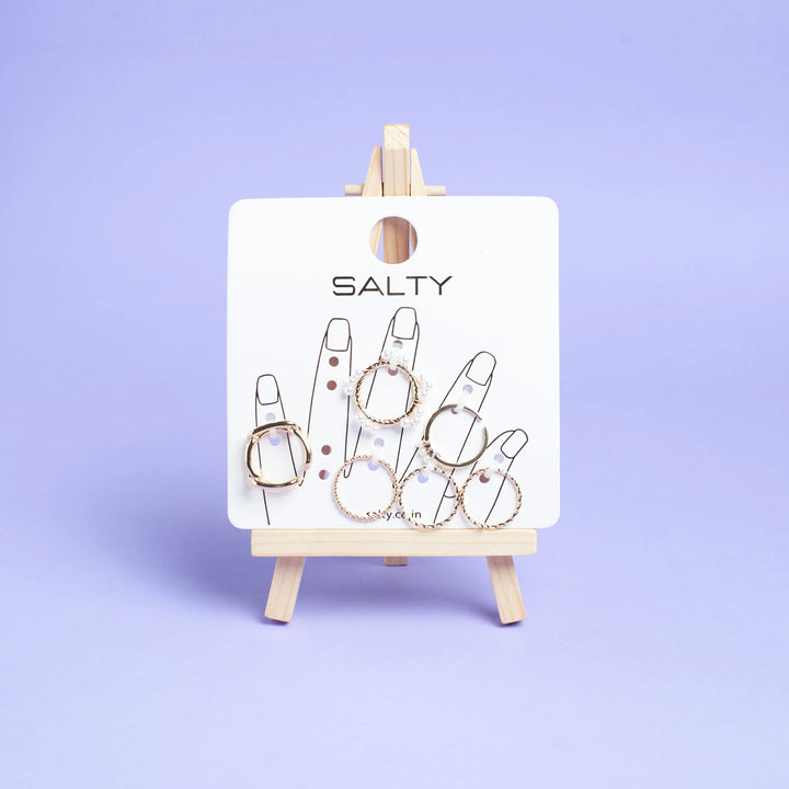 Set Of 6 Vortex Vogue Rings | Salty