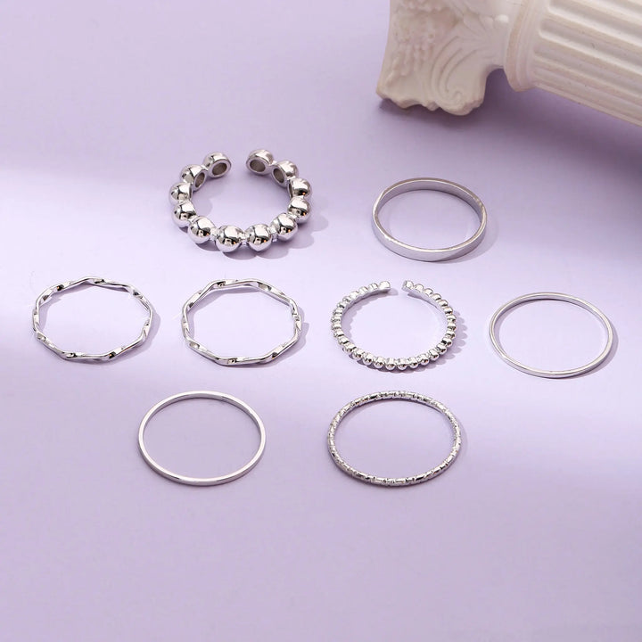 Set Of 8 Nested Whispers Rings | Salty