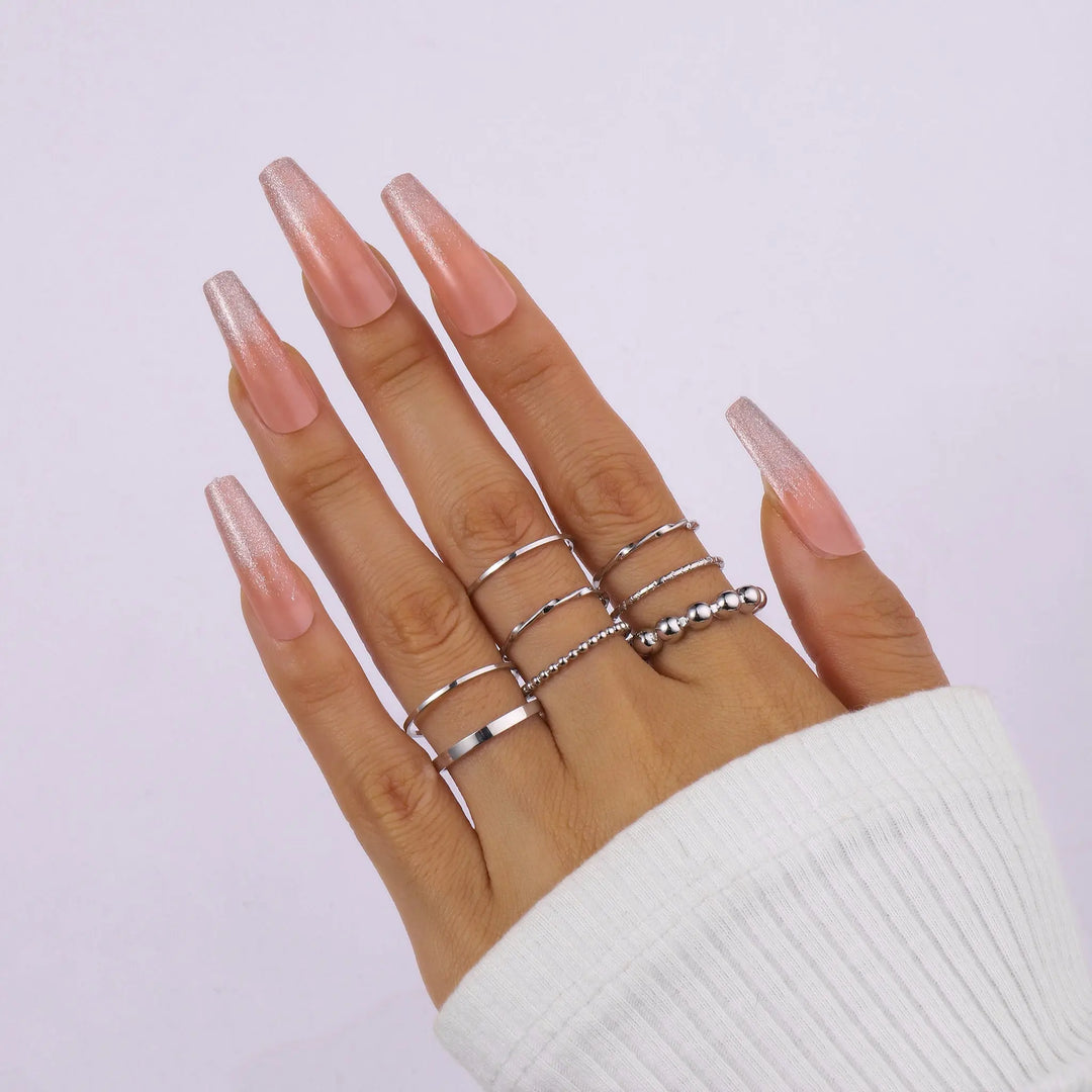 Set Of 8 Nested Whispers Rings | Salty