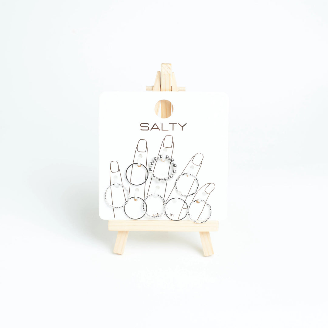 Set Of 8 Nested Whispers Rings | Salty