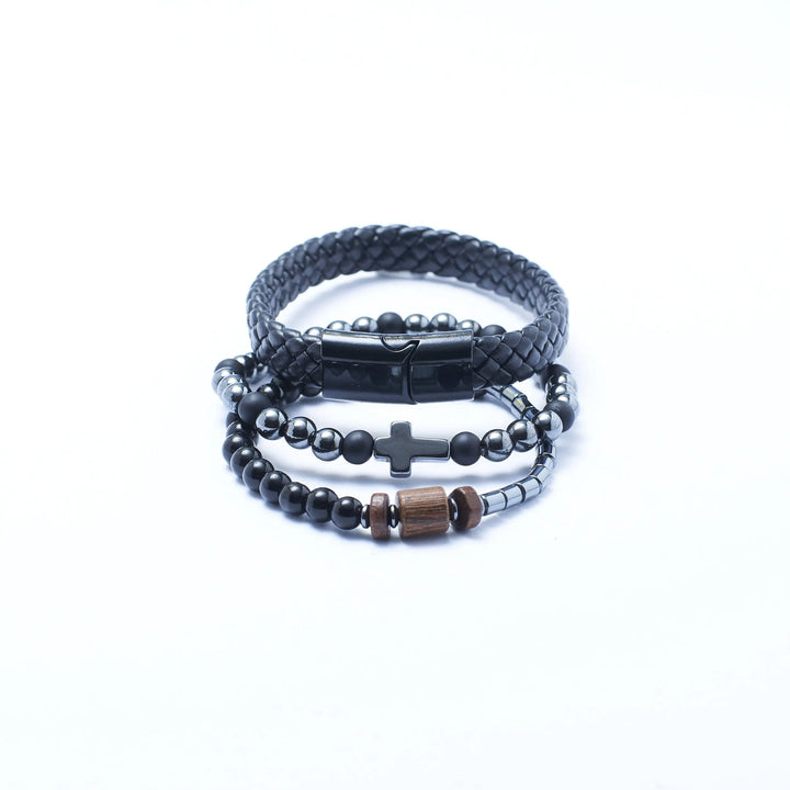 Set of 3 Midnight Mercy Beaded Bracelets | Salty