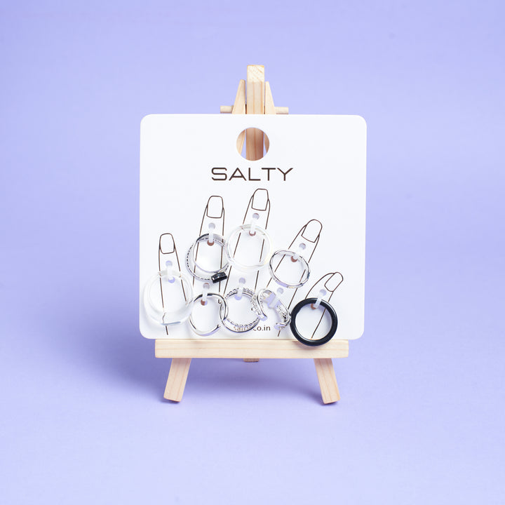 Set Of 10 Stackable Harmony Rings | Salty