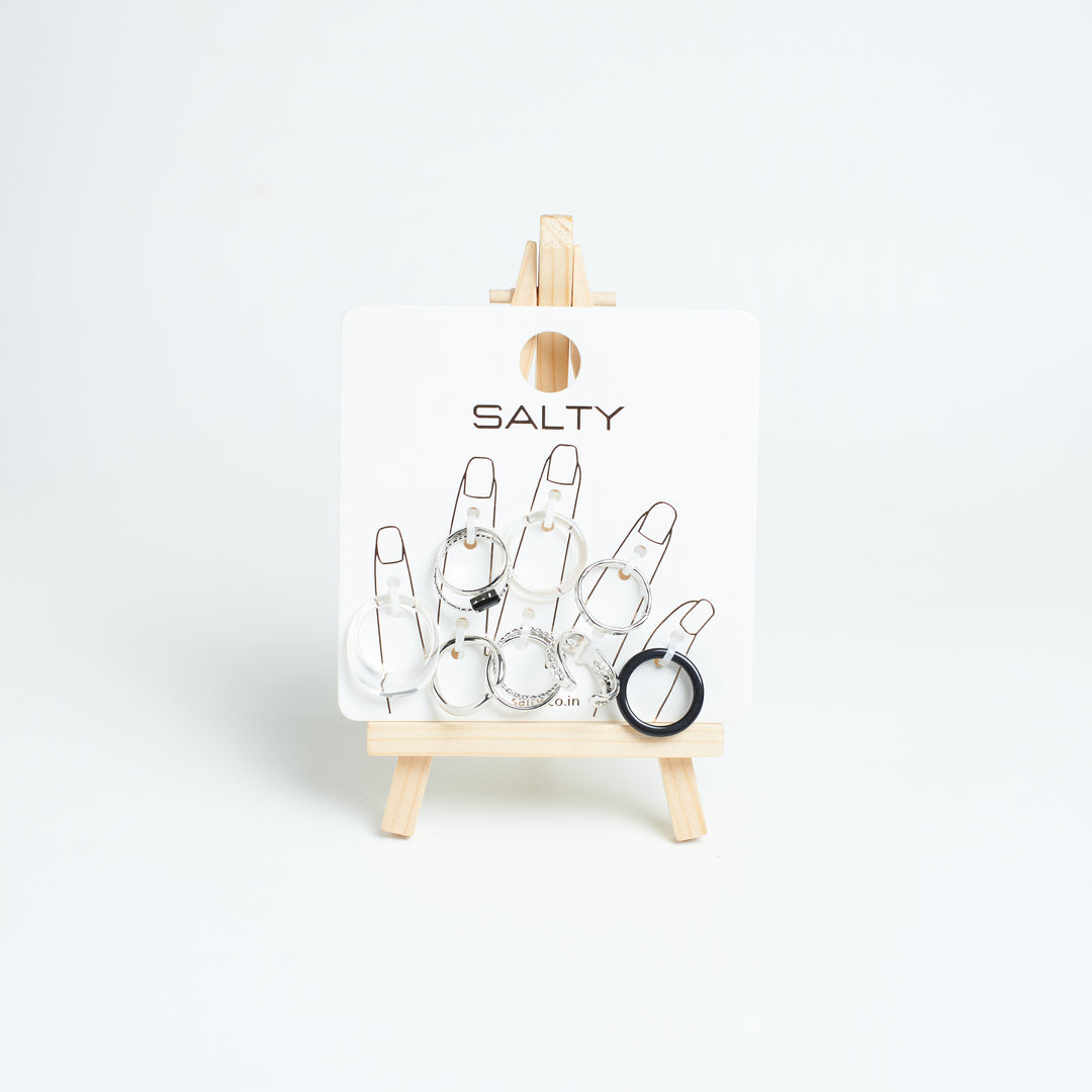 Set Of 10 Stackable Harmony Rings | Salty