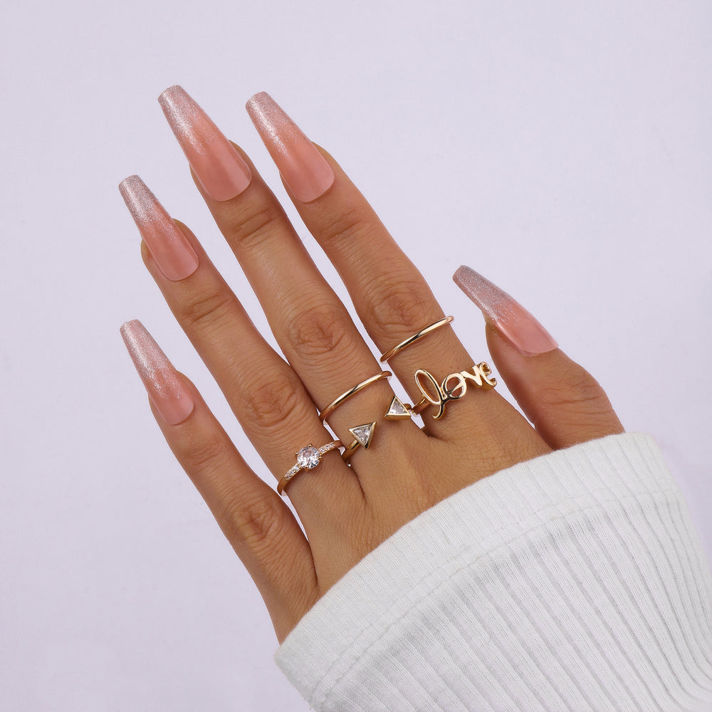 Set Of 5 Alexa Rings | Salty