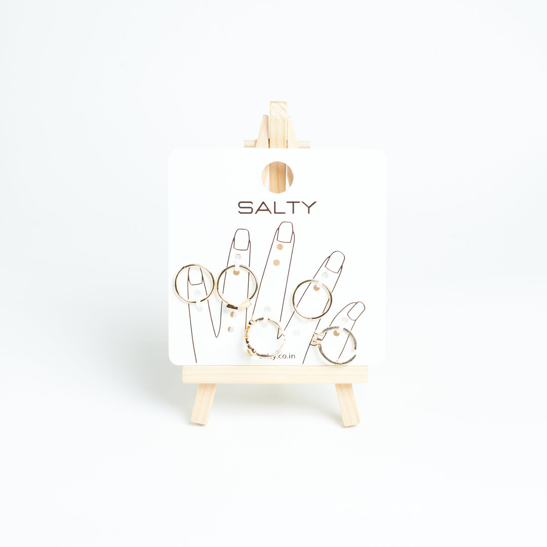 Set Of 5 Alexa Rings | Salty