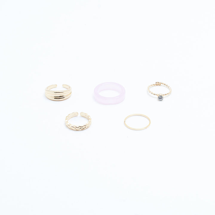 Set Of 5 Caroline Rings