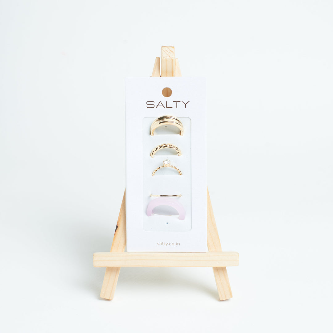 Set Of 5 Caroline Rings