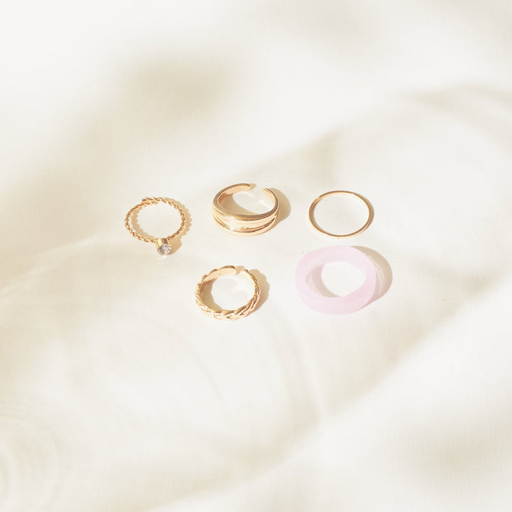 Set Of 5 Caroline Rings