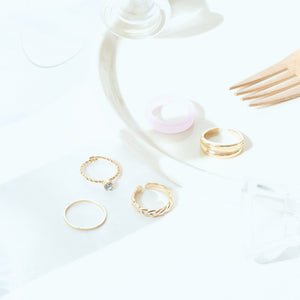 Set Of 5 Caroline Rings - Salty Accessories