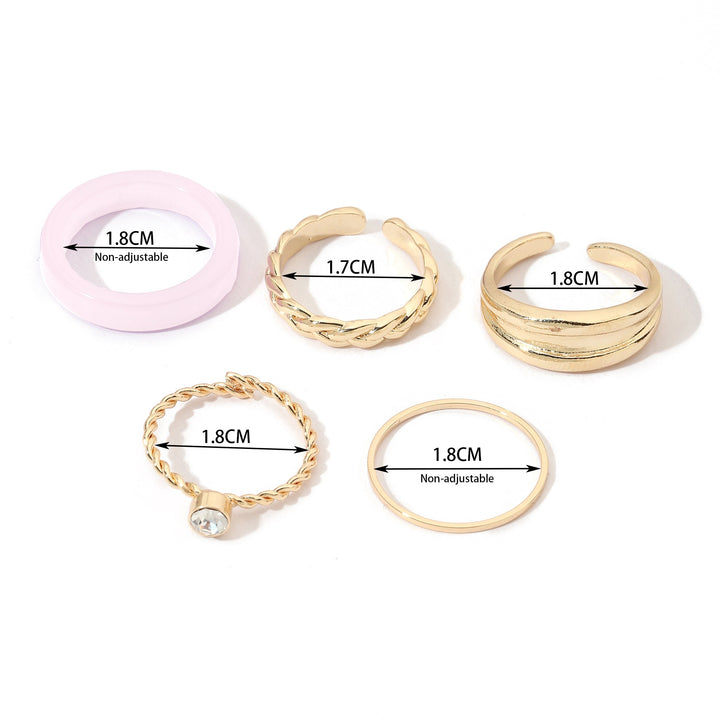 Set Of 5 Livia Rings