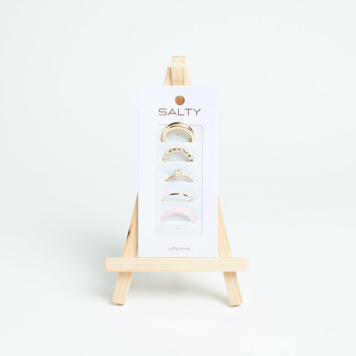 Set Of 5 Livia Rings