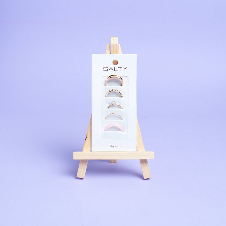 Set Of 5 Livia Rings