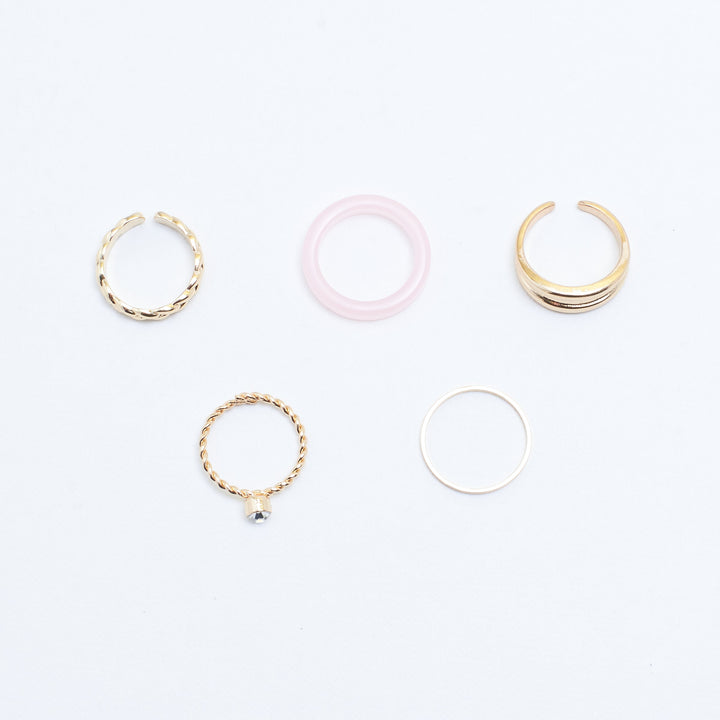 Set Of 5 Livia Rings