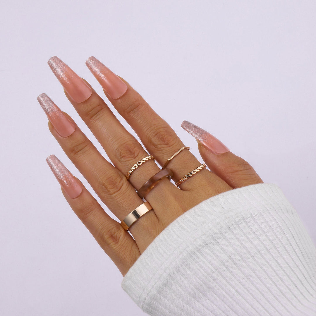 Set Of 5 Lushy Mushy Rings