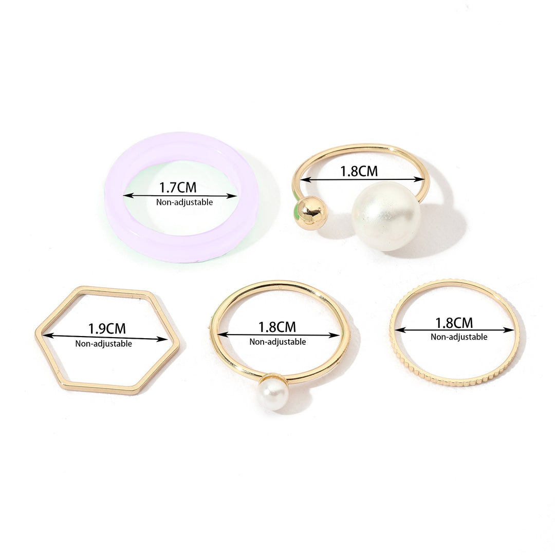 Set Of 5 Morgan Rings - Salty Accessories